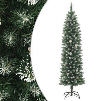 Árvore de Natal artificial fina vidaXL | com suporte | PVC | 180 cm - 1