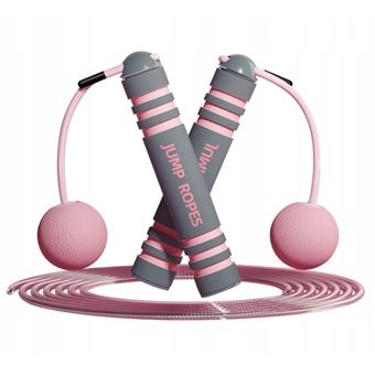 Corda de Saltar sem Fio HSLA para Exercício Fitness -  Rosa - 1