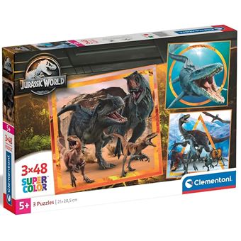 Puzzle Clementoni Jurassic World |  3 x 48 Peças - 1