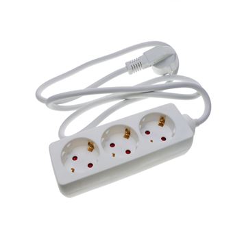 Power Strip BeMatik 3 Schuko 16A 230V Branco com Cabo de 3m - 1