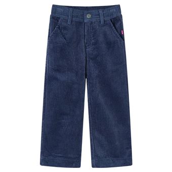 Calças para criança | vidaXL | bombazina azul-marinho 92 | 1,5 a 2 anos - 1