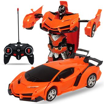 Carro Transformers Zhishang 1:18 para Crianças e Adultos | 2.4GHz | Controlo Remoto | A Bateria - Laranja - 1