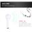 Auriculares Bluetooth True Wireless Arzopa I7s TWS Branco_1