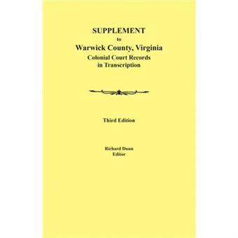 Supplement To Warwick County, Virginia - 1