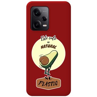 Capa Tumundosmartphone de silicone líquido vermelho para Xiaomi Redmi Note 12 Pro 5G design Desenhos de bunda natural - 1