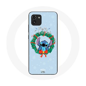 Capa Maniacase para Samsung Galaxy A03 Stitch Neve Feliz Natal Azul - 1