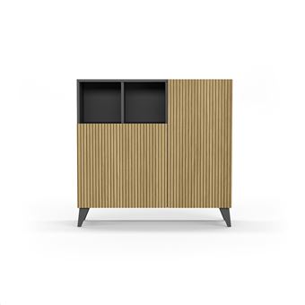 Sapateira/Móvel organização Herdasa Moss | H87cm x L90cm x P27cm | cinza grafite portas serrado - 1