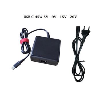 Carregador Multi4you USB-C 45W 5V a 20V para Smartphone - Tablet - Portátil - 1