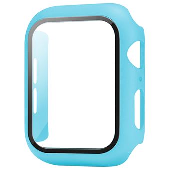 Capa Protetora HSMY Duro com Protetor de Ecrã para Apple Watch Series 3/2/1 38 mm - Azul Claro - 2 Peças - 1