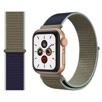 Bracelete de Nylon HSMY Simples para Apple Watch Series 6/ SE/ 5/ 4 | 44 mm - Verde&Azul - 1