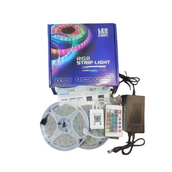 Fita LED EZII PMD-2835-BT | Bluetooth | 54 Pavios RGB | Comando com 24 Botões | 10M - 1