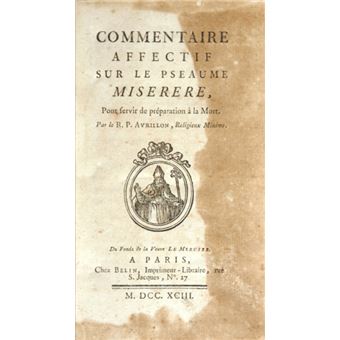 Commentaire affectif sur le pseaume miserere, - 1