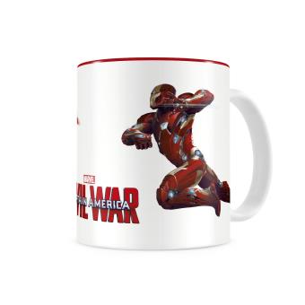 Caneca SD Toys Duelist Branco Vermelho Marvel Civil War
