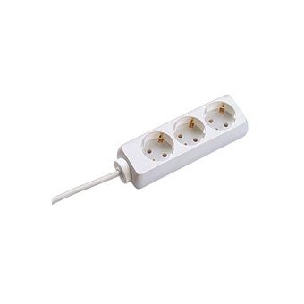 Bachmann 3x Schuko H05VV-F 3G 1.50mm² 16A/3680W 3m extensão elétrica 3 tomada(s) CA Branco - 1