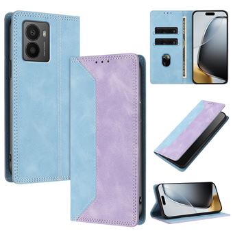 Capa FLOODKING para Nokia HMD Fusion | Couro Premium Bicolor | Porta-Cartões | RFID | Suporte | Roxo - 1