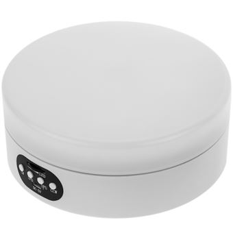 Base Giratória Eléctrica PrimeMatik  com Iluminação LED | 16cm - Branco - 1