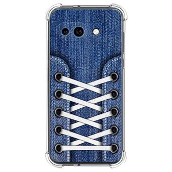 Capa de Silicone Tumundosmartphone à Prova de Choque para Google Pixel 9a 5G | Design de tênis 01 Desenhos - 1