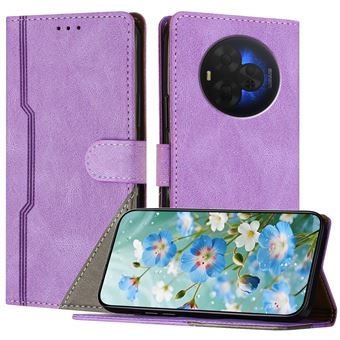 Capa FOXDOCK para TCL NxtPaper 60 Ultra | Fecho Magnético | Pele TPU Macia | 3 Compartimentos para Cartões | Função de Suporte | Roxo - 1