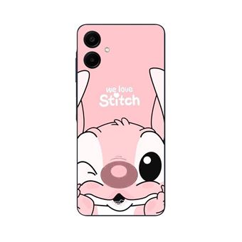 Capa Maniacase Para Samsung Galaxy A06 Stitch Angel Dobradiça Cor-De-Rosa Bonita - 1