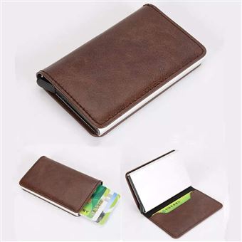 Carteira Moderna Goeik - 6 Cartões - Castanho - 1