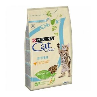 Comida seca para gatos purina cat chow kitten gatinho frango 1,5 kg - 1