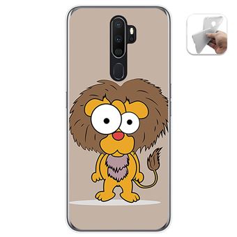 Capa Tumundosmartphone de Gel TPU para Oppo A5 2020 design Lion Drawings - 1