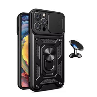 Kit Suporte Magnético de Carro + Capa Magnetic Military Defender Slide Window Anti-Impacto Phonecare para Apple iPhone 16 Pro Max | Preto - 1
