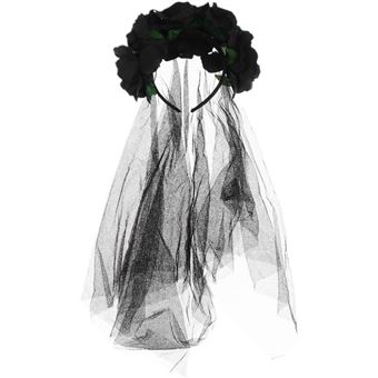 Diadema Floral com Véu Rosa Orysin - 1