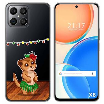 Capa Tumundosmartphone de silicone transparente para Honor X8 desenhos Meerkat de design - 1