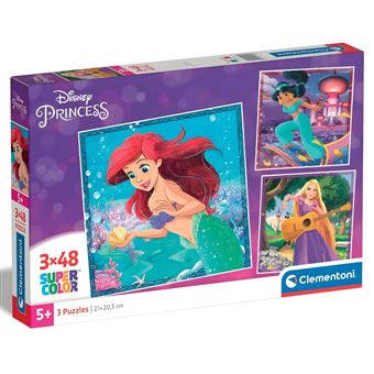 Puzzle Clementoni Princesas Disney | 3 x 48 Peças - 1