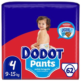 Fraldas Cueca Dodot | Tam: 4 | 9/15kg | 62 Unidades - 1
