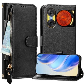 Capa Carteira ZURSANA para ZTE nubia Music 2 | Suporte | Zíper | Proteção Anti-Impacto  | Preto - 1