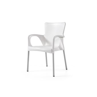 Cadeira 3G Resins VERA | com braço | Branca | Pack 40 unidades - 1