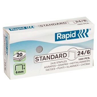 Rapid 24/6 Pacote de agrafos 1000 staples  Inox - 1