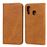 Capa Magunivers PU Absorvido Automaticamente com Apoio Castanho para Samsung Galaxy A40_0