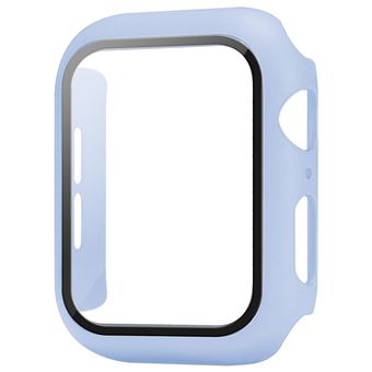 Capa Protetora HSMY Duro com Protetor de Ecrã para Apple Watch Series 3/2/1 38 mm - Azul Claro 2 - 2 Peças - 1