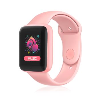 Smartwatch DAM AK-Y68 | Monitor de Frequência Cardíaca e Pressão Arterial - Rosa claro - 1