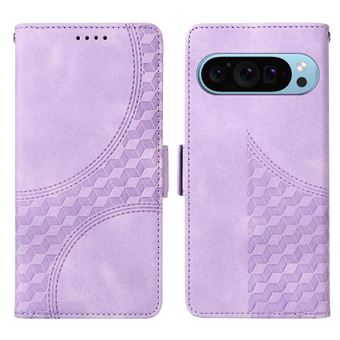 Capa FLOODKING para Google Pixel 9 | Design Acolchoado | Couro PU Premium | Roxo - 1