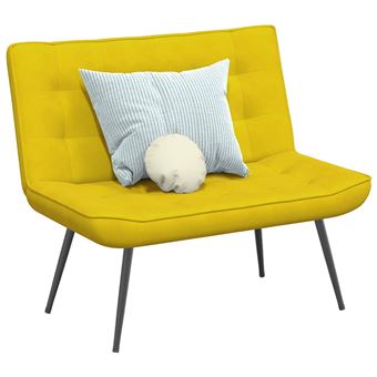 Banco vidaXL | 110x74x84 cm | veludo amarelo - 1
