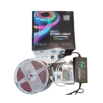 Fita LED EZII PMD-5050-BT | Bluetooth | 54 Pavios RGB | Comando com 24 Botões | 10M - 1