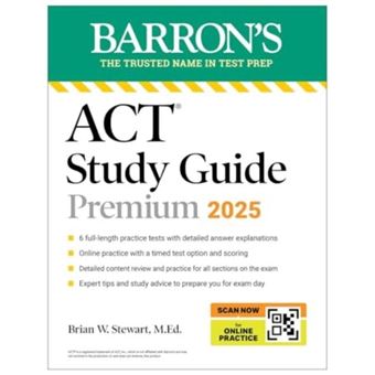Act Study Guide Premium 2025 6 Practice Tests  Comprehensive Review  Online Practice - 1