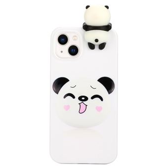 Capa e TPU à prova de queda com figura 3D Magunivers para iPhone 14 Plus - panda - 1