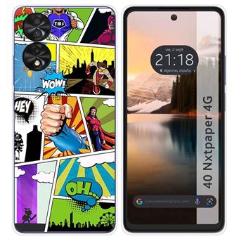 Capa de silicone Tumundosmartphone para TCL 40 NXTPAPER | Design Desenhos de quadrinhos - 1