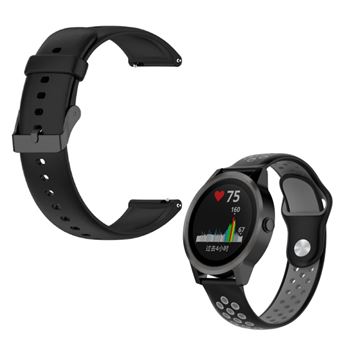 Kit Bracelete Silicone com Fivela + Desportiva Gift4Me para Garmin Forerunner 165 Music | Preto / Preto Cinza - 1