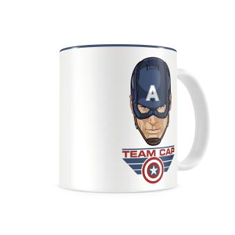 Caneca SD Toys Team Cap Branco Azul Marvel Civil War