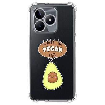 Capa de silicone TUMUNDOSMARTPHONE para Realme Note 50 anti-choque | desenhos Vegan Life - 1