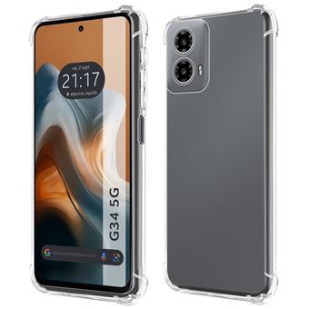 Capa de silicone TUMUNDOSMARTPHONE para Motorola Moto G34 5G anti-choque | Transparente - 1