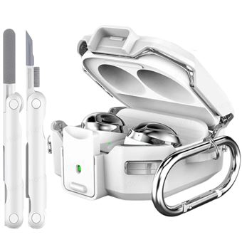 Kit limpeza e Capa estojo robusta Antiimpacto para Samsung Galaxy Buds 2 pro | Branco - 1