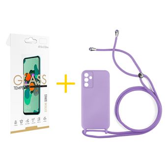 Pack 1 x Película de Vidro Temperado 2.5D + Capa skyhe para Samsung Galaxy A35 5G | Gel Rope | Lilás - 1