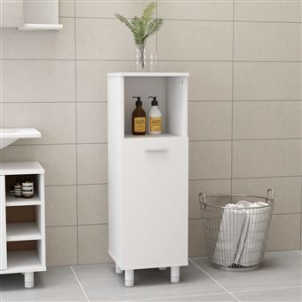 Armário para Casa de Banho vidaXL 30x30x95 cm contraplacado branco - 1